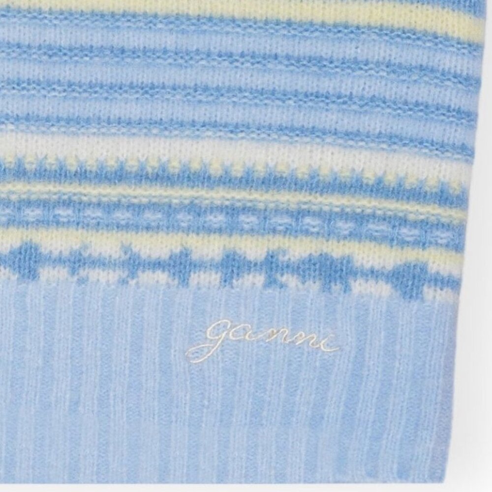 Ganni Skyway Soft Wool Stripe Vest - Picture 3 of 3